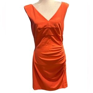 Escada tangerine stretch sleeveless mini dress size 38